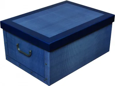 Produktbild von Kreher XXL Dekokarton 'Classic Blue' mit dezenten Streifen