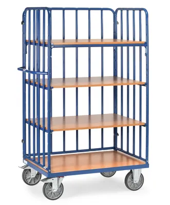Produktbild von Fetra - Etagenwagen - Tragkraft 600 kg - 1.800 x 630 x 1.169 mm (HxBxT) - 4 Böden - 1 Längswand