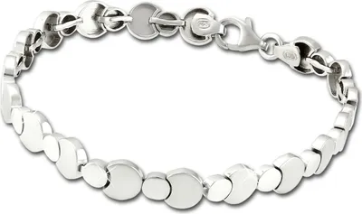 Image de SilberDream Bracelet 19cm 925 argent sterling Circles Femme Bijoux SDA474J