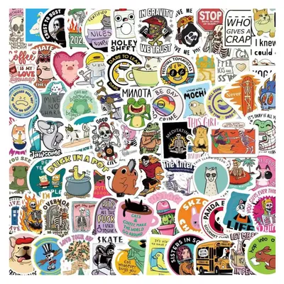 200 Stück Sticker für Erwachsene, lustige Sticker, Stickerbuch