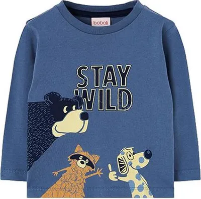 Produktbild von Boboli Knit Langarm-t-shirt Blau 8 Years Junge Blau 8 Years