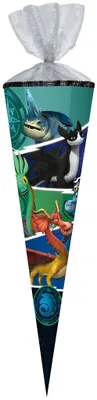 Produktbild von Nestler Schultüte Dragons the Nine Realms eckig mit Tüllverschluss 85cm