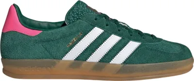A side view of an Adidas Gazelle Indoor sneaker.