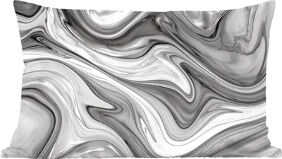 Produktbild von MuchoWow® Zierkissen Sofakissen Wohnzimmer Dekokissen 60x40 cm Marmor - Muster - Grau - Marmoroptik - Schwarz - Kopfkissen - Polster mit Foto