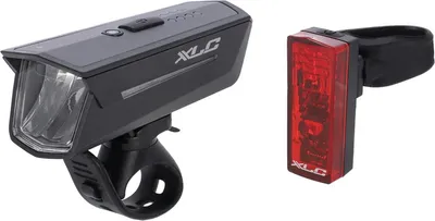 Produktbild von XLC 80-Lux Akku Fahrradbeleuchtungsset Vorder- und Rücklicht Fahrradlicht