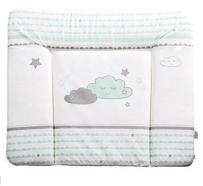 Produktbild von roba Wickelauflage 'Happy Cloud', weiche Wickelunterlage 85x75 cm, Wickeltischauflage Polyurethanbeschichtet
