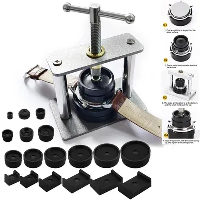 Produktbild von Uhren-Presswerkzeug-Set mit 18 Formen Uhrengehaeuseschliesser zum Schliessen des Uhrendeckels Uhrenbatterie-Austausch-Werkzeug-Set Uhren Reparatur Set