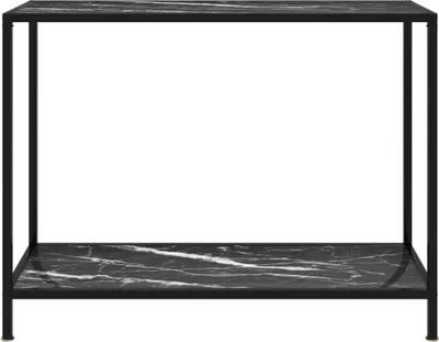 Obrázok produktu pre vidaXL Konzolový stôl čierny 100x35x75 cm Tvrdené sklo