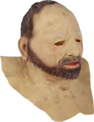Imagen del producto de Máscara de látex para Halloween, con rostro de anciano, ideal para disfraces de Halloween, fiestas de disfraces y eventos de máscaras. Casco realista