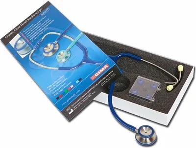 Immagine prodotto di GIMA CLASSIC DUAL HEAD STETHO, Stetoscopio per medicina interna, blu