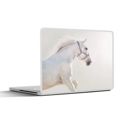 Produktbild von MuchoWow® Laptop Aufkleber Sticker Cover Pferd - Weiß - Mähne 30x22 cm - Laptop-Sticker