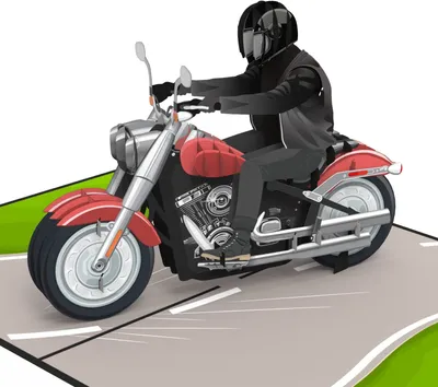 Produktbild von papercrush® Pop-Up Karte Motorrad - Lustige 3D Geburtstagskarte für Männer
