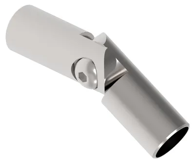 Produktbild von Rundstabverbinder mit Gelenk Stabverbinder 0-90 Grad Edelstahl Rohrverbinder für Rohr 12,0 mm rund Füllstabrohr Rohr Reling Geländer Steckfitting Rundrohr Fitting V2A