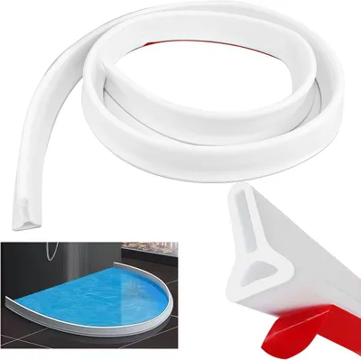 Produktbild von Duschdichtung, 2M Duschkabinen-Dichtung, Schwallschutzleiste Dusche, Bad Wasserbarriere Silikonstreifen Duschwanddichtung, Silikon Ersatzdichtung