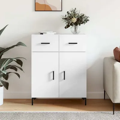 Zdjęcie produktu dla vidaXL Kredens biały wysoki połysk 69,5x34x90 cm materiał drewnopochodny