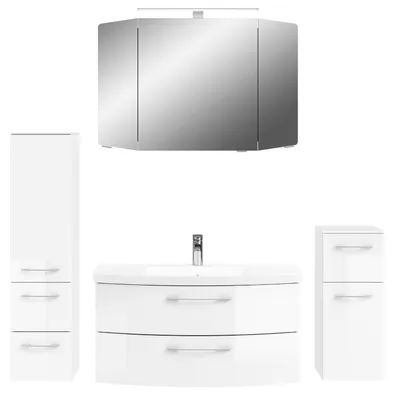 Produktbild von Pelipal Cassca Sprint Badmöbel-Set mit Spiegelschrank und Mineralmarmor-Waschtisch