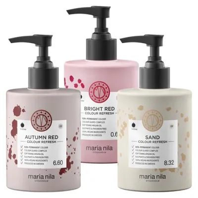 Produktbild von Maria Nila Colour Refresh 0.22 Vivid Violet 300 ml, 300 ml, Frauen, Vivid Violet, Nährend, Feuchtigkeitsspendend, Glanz, Farbkorrektur, Pumpenflasche, Aqua/Water/Eau, Cetearyl Alcohol, Behentrimonium Chloride, Cetyl Alcohol, Argania Spinosa Kernel...