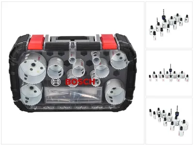 Obrázek produktu pro Bosch 2 608 594 193, Sada, Vrtačka, Kov, Neželezité kovy, Trubka, Sádrokarton, Plast, Dřevo, Černá, Červená, Bílá, Rychlořezná ocel legovaná kobaltem (HSS-Co), 4,4 cm