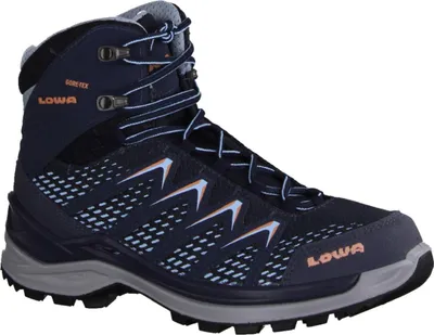 Produktbild von Lowa Innox Pro GTX MID Ws Damen, wasserdichte Wanderschuhe, Stahlblau/Lachs - Wanderschuhe Outdoor Damen, Blau, absatzh&oumlhe: 10 mm