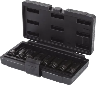 Obrázek produktu pro KS TOOLS 1/2" Kraft-Bit-Stecknuss-Satz TX, 8-tlg., T30-T80 (911.0901)