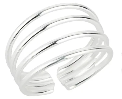 Produktbild von Zehenring Zehring vier Ringschienen 925 Silber