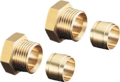 Immagine prodotto di Set di raccordi Oventrop a 2 vie in ottone 8 mm