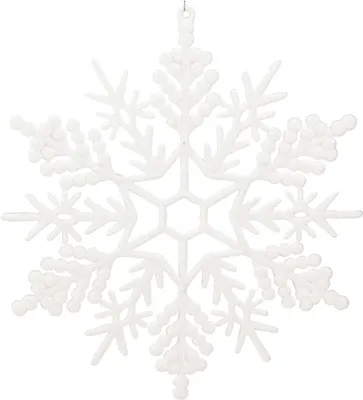Produktbild von Schneeflocke Deko Weiß 30cm Anhänger Winterdeko 3er Set, 3 Stück
