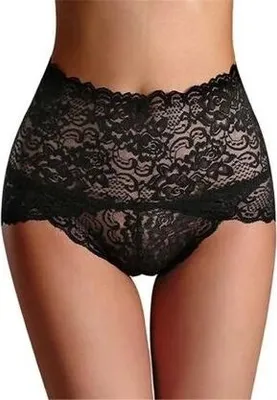Obrázok produktu pre Spodné prádlo pre ženy, čipkované, mäkké a pohodlné boxerky, hipster nohavičky - LACEY (sada 3 ks) Black S