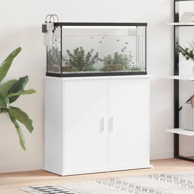 Produktbild von vidaXL Akvarijní stojan bílý 81x36x73 cm Dřevěný materiál