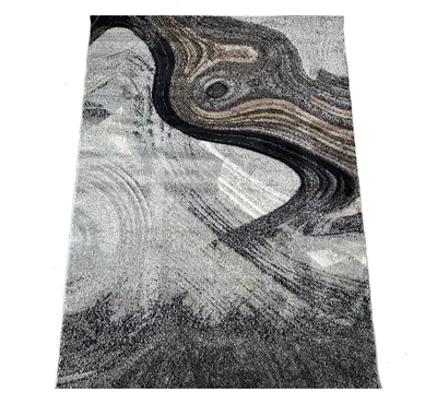 Produktbild von Rechteckiger Teppich 60x100 COALINGA 2 - grau / schwarz / gold