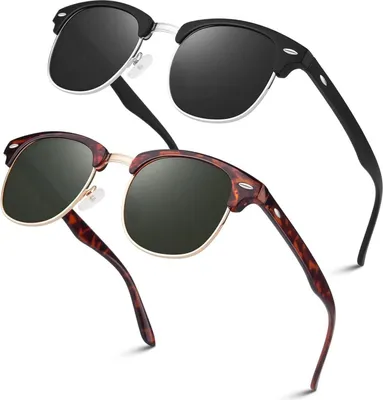 Zdjęcie produktu dla Okulary przeciwsłoneczne LINVO Polarized Retro Mężczyźni Kobiety UV400 Czarny Szary Żółw Zielony