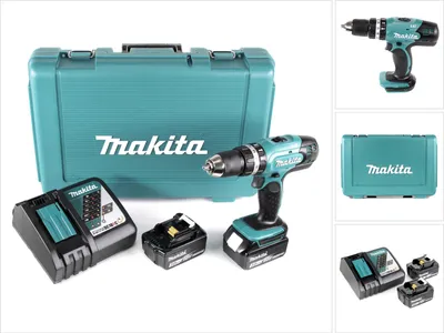 Immagine prodotto di MAKITA DHP453RFE Trapano a percussione elettrico a batteria 18V, 18 V, nero, blu, 0 W