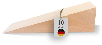 Immagine prodotto di Zeppe in legno, confezione da 10 pezzi, da utilizzare come fermaporte, dimensioni 150 x 50 x 40 mm