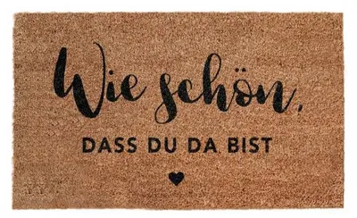 Produktbild von Eulenschnitt Kokos-Fußmatte Wie Schön (75x45cm)