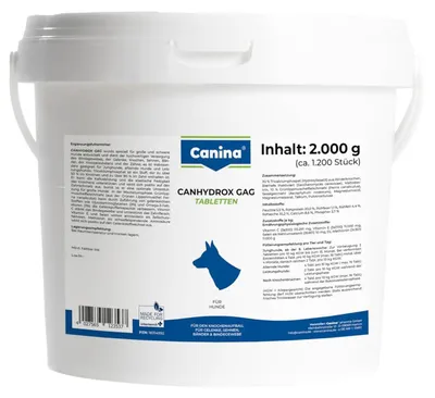 Produktbild von Canina Canhydrox GAG, Hund, Tablet, Gesundheit der Knochen, Gesundheit der Muskeln, Zahnpflege, Junior, Kalzium, Topf