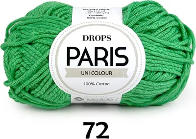Produktbild von DROPS Paris, 100% Baumwolle 72 papagei grün