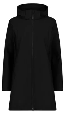 Image de CMP - Veste matelassée pour femme, modèle parka, fermeture éclair, capuche, couleur noire, taille 36