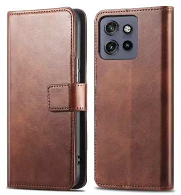 Productafbeelding van imoshion Luxe Bookcase voor de Motorola Thinkphone 25 / Motorola Edge 50 Neo - Donkerbruin