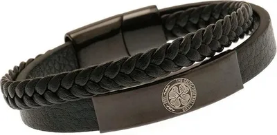 Produktbild von Celtic FC - Wappen - Armband, Leder BS4243 (Einheitsgröße) (Schwarz)