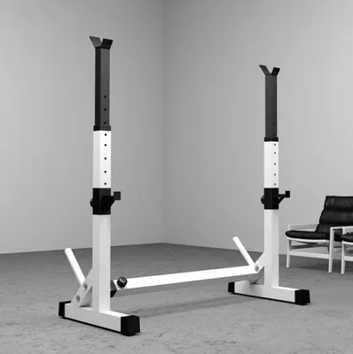 Produktbild von Hantelablage Kniebeugenständer Langhantel Ständer Ablage Max. 200kg höhenverstellbar 73-105*54*80-150cm