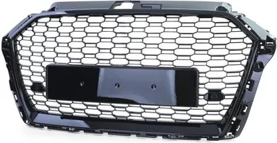 Produktbild von Frontgrill schwarz Sport mit Kennzeichenhalter passend für Audi A3 8V Facelift ab 2016