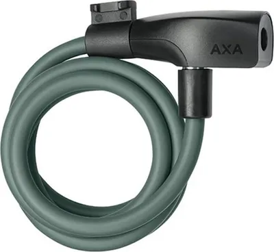 Produktbild von AXA Resolute 8-120 Kabelschloss 120cm 8mm Grün - Fahrradschloss mit Halterung...