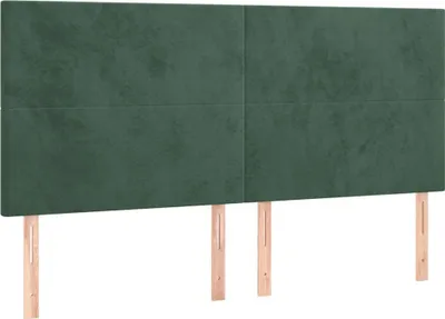 Produktbild von Kopfteil Dunkelgrün 160x5x118/128 cm Samt
