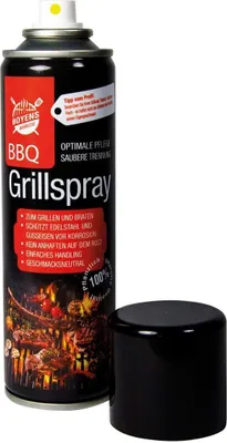 Produktbild von Boyens 200ml Grillspray BBQ Trennspray Gußeisen Grilltrennspray Pflege Spray Dose  Trennfett Backtrennspray vegan