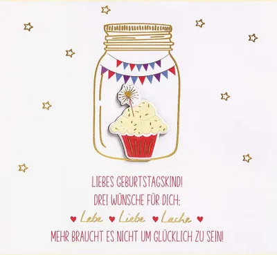 Produktbild von Geburtstag - FEELINGS COLLECTION Karte mit Umschlag plastikfrei