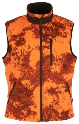 Produktbild von Pinewood 5664 Smaland Reversible Camou Fleece Weste Strata Blaze/ Jagdgrün (992) 3XL