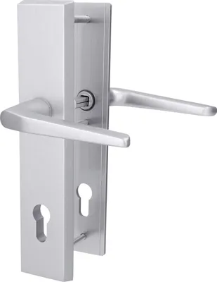 Produktbild von Alpertec Schutzbeschlag Tira Drücker/Drücker Aluminium silber 72 mm