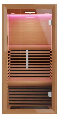 Productafbeelding van Houtsauna voor thuisgebruik. Infraroodsauna voor 1 persoon met een koolstofverwarmingssysteem