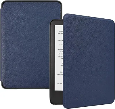 Productafbeelding van E-reader Hoes - Beschermhoes Kindle - Lezen Onderweg - Automatische Slaap/Waakfunctie - 6 inch - Marineblauw