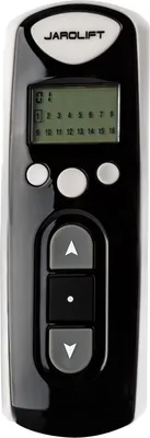 Produktbild von Jarolift Funk-Handsender TDRC, 16-Kanal TDRC 16 Fernbedienung für Rollläden, kompatibel mit TDEF Funkmotoren & TDRR Empfängern, Rolling Code 433 MHz, Klavierlack-Design